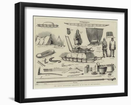 The Arctic Expedition, Apparatus to Be Used by the Explorers-null-Framed Giclee Print