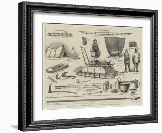 The Arctic Expedition, Apparatus to Be Used by the Explorers-null-Framed Giclee Print