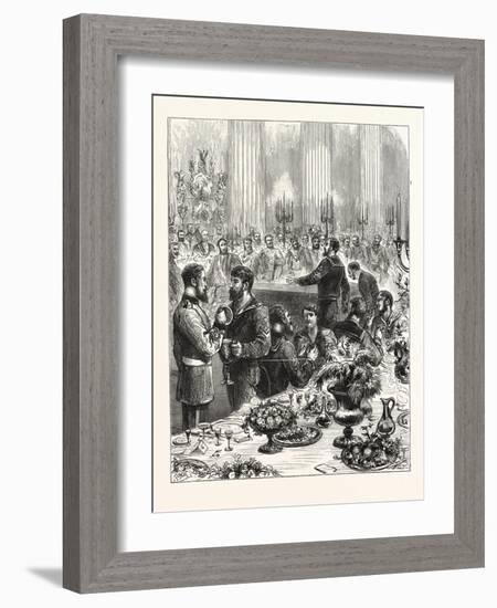 The Arctic Expedition, Banquet at the Mansion House to the Crews of the Alert and Discovery, 1876-null-Framed Giclee Print