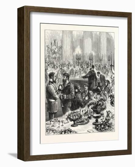 The Arctic Expedition, Banquet at the Mansion House to the Crews of the Alert and Discovery, 1876-null-Framed Giclee Print