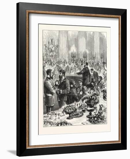 The Arctic Expedition, Banquet at the Mansion House to the Crews of the Alert and Discovery, 1876-null-Framed Giclee Print