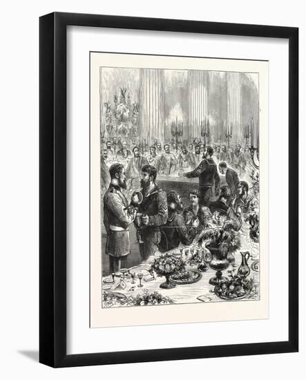 The Arctic Expedition, Banquet at the Mansion House to the Crews of the Alert and Discovery, 1876-null-Framed Giclee Print