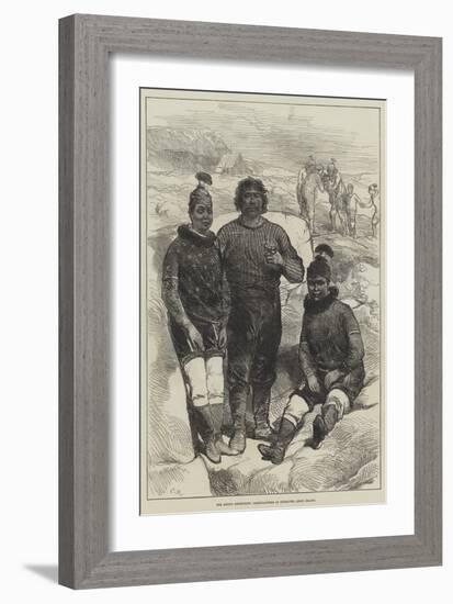 The Arctic Expedition, Greenlanders at Godhaven, Disco Island-Charles Robinson-Framed Giclee Print