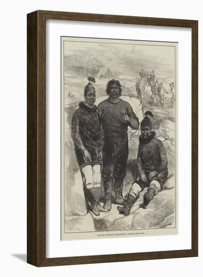 The Arctic Expedition, Greenlanders at Godhaven, Disco Island-Charles Robinson-Framed Giclee Print