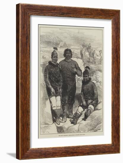 The Arctic Expedition, Greenlanders at Godhaven, Disco Island-Charles Robinson-Framed Giclee Print