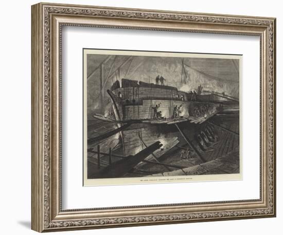 The Arctic Expedition, Preparing the Alert in Portsmouth Dockyard-null-Framed Giclee Print