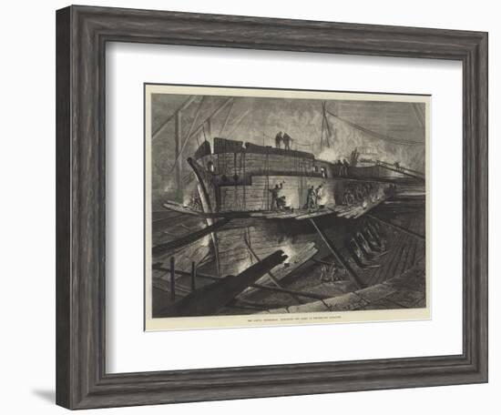 The Arctic Expedition, Preparing the Alert in Portsmouth Dockyard-null-Framed Giclee Print