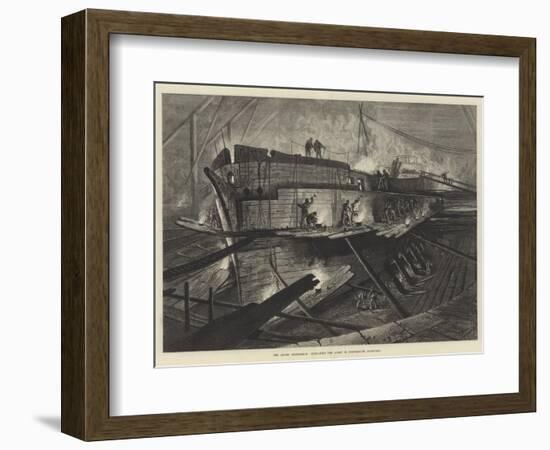 The Arctic Expedition, Preparing the Alert in Portsmouth Dockyard-null-Framed Giclee Print