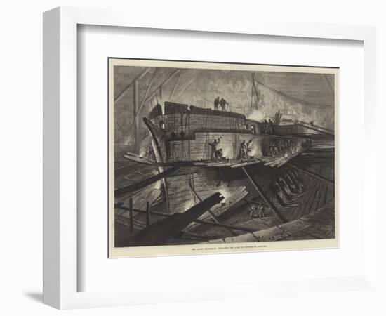 The Arctic Expedition, Preparing the Alert in Portsmouth Dockyard-null-Framed Giclee Print