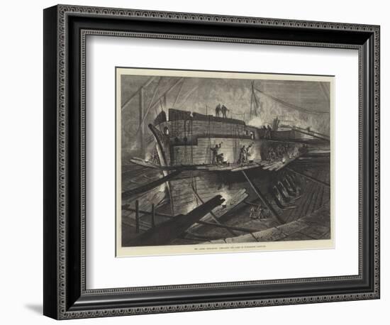 The Arctic Expedition, Preparing the Alert in Portsmouth Dockyard-null-Framed Giclee Print