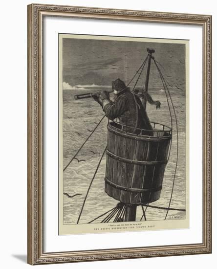 The Arctic Expedition, the Crow's Nest-Samuel Edmund Waller-Framed Giclee Print