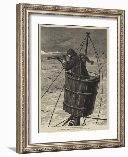 The Arctic Expedition, the Crow's Nest-Samuel Edmund Waller-Framed Giclee Print