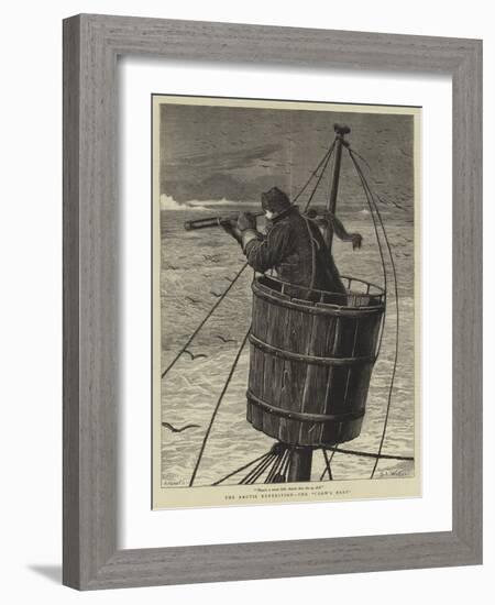 The Arctic Expedition, the Crow's Nest-Samuel Edmund Waller-Framed Giclee Print