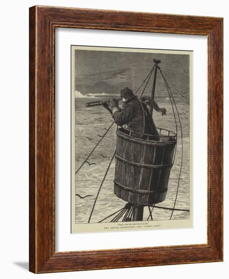 The Arctic Expedition, the Crow's Nest-Samuel Edmund Waller-Framed Giclee Print