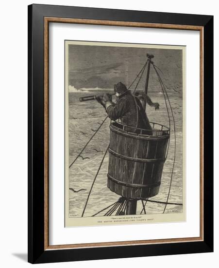 The Arctic Expedition, the Crow's Nest-Samuel Edmund Waller-Framed Giclee Print