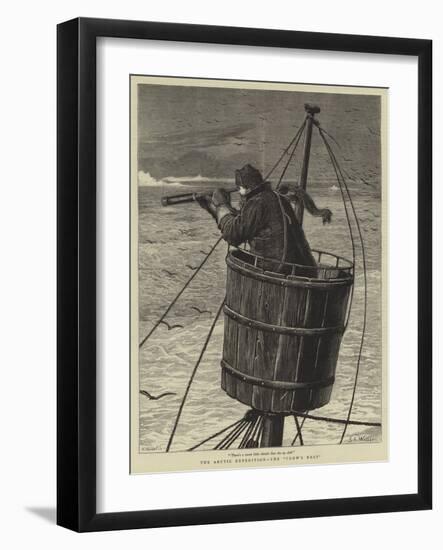 The Arctic Expedition, the Crow's Nest-Samuel Edmund Waller-Framed Giclee Print