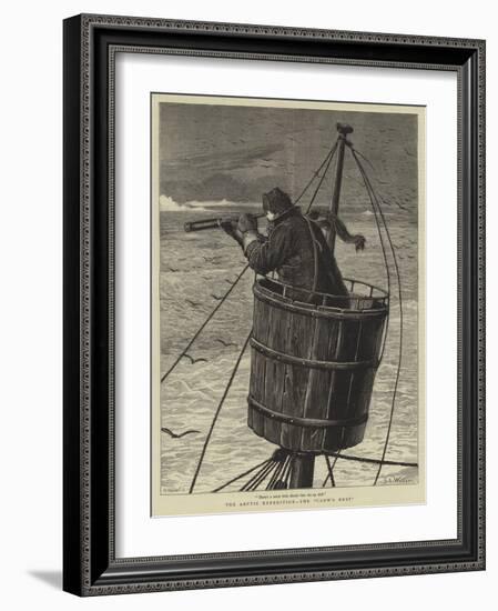 The Arctic Expedition, the Crow's Nest-Samuel Edmund Waller-Framed Giclee Print