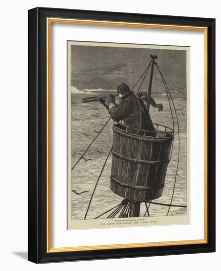 The Arctic Expedition, the Crow's Nest-Samuel Edmund Waller-Framed Giclee Print