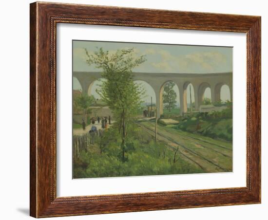 The Arcueil Aqueduct at Sceaux Railroad Crossing, 1874-Jean Baptiste Armand Guillaumin-Framed Giclee Print