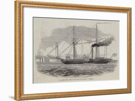 The Ardent Steam Packet on Her Voyage from Trieste to Alexandria-null-Framed Giclee Print