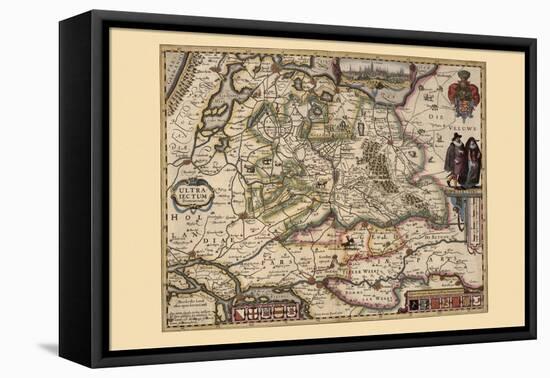 The Area Around Utrecht-Pieter Van der Keere-Framed Stretched Canvas