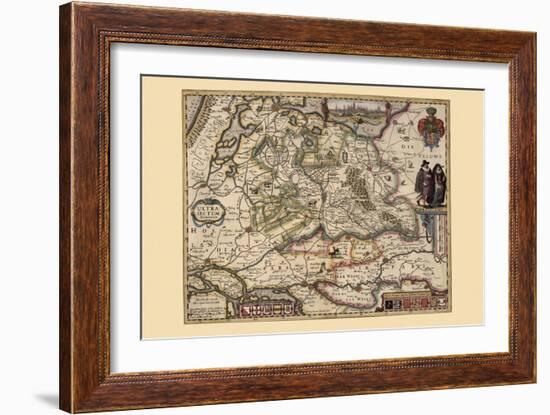 The Area Around Utrecht-Pieter Van der Keere-Framed Art Print