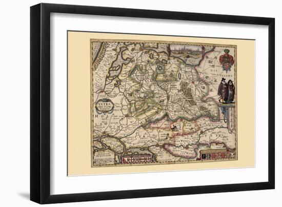 The Area Around Utrecht-Pieter Van der Keere-Framed Art Print