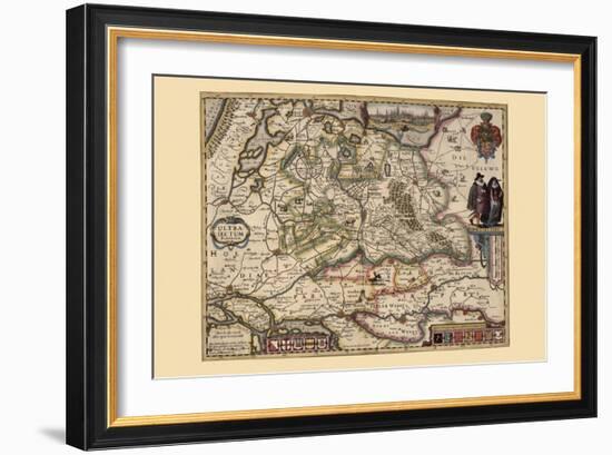 The Area Around Utrecht-Pieter Van der Keere-Framed Art Print