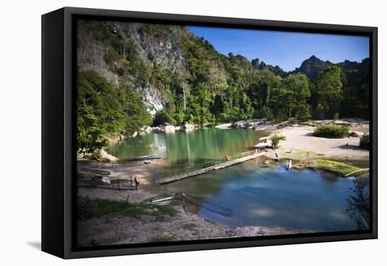 The Area Surrounding the Caves Is Stunning Natural Scenery, Kong Lor-Micah Wright-Framed Premier Image Canvas