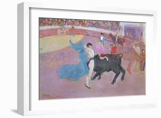 The Arena (Oil on Canvas)-Pedro Figari-Framed Giclee Print