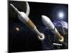 The Ares I Crew Launch Vehicle and the Ares V Cargo Launch Vehicle-Stocktrek Images-Mounted Photographic Print