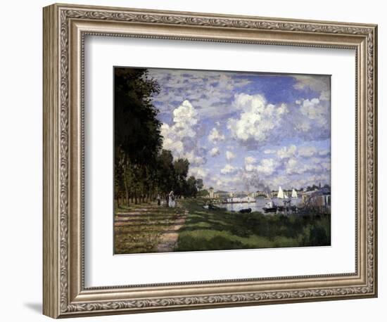 The Argenteuil Basin - by Claude Monet, 1875, Musée D'orsay-Claude Monet-Framed Giclee Print