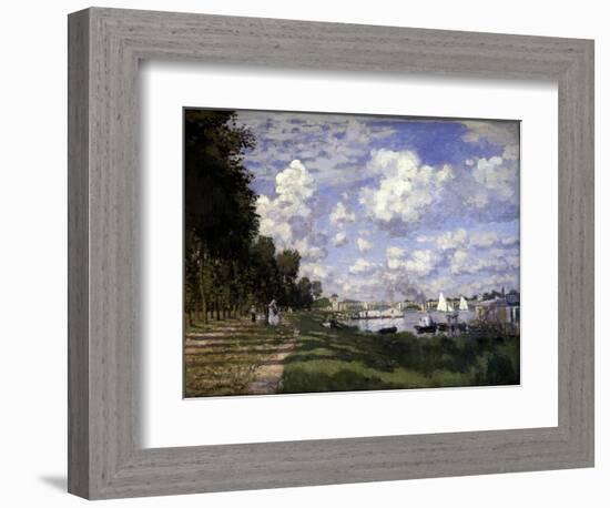 The Argenteuil Basin - by Claude Monet, 1875, Musée D'orsay-Claude Monet-Framed Giclee Print