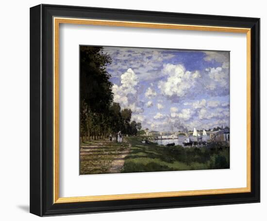 The Argenteuil Basin - by Claude Monet, 1875, Musée D'orsay-Claude Monet-Framed Giclee Print