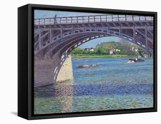 The Argenteuil Bridge and the Seine; Le Pont D'argenteuil Et La Seine, C.1883 (Oil on Canvas)-Gustave Caillebotte-Framed Premier Image Canvas