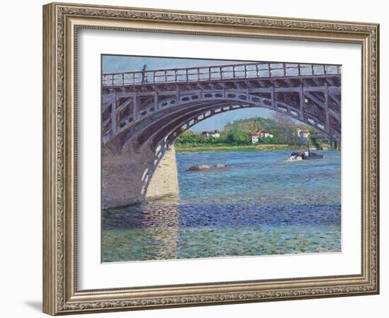 The Argenteuil Bridge and the Seine; Le Pont D'argenteuil Et La Seine, C.1883 (Oil on Canvas)-Gustave Caillebotte-Framed Giclee Print