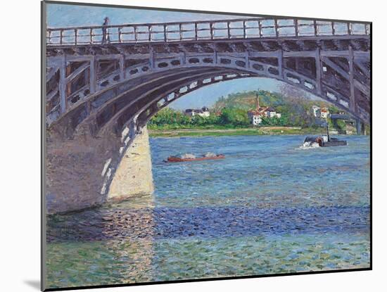 The Argenteuil Bridge and the Seine; Le Pont D'argenteuil Et La Seine, C.1883 (Oil on Canvas)-Gustave Caillebotte-Mounted Giclee Print
