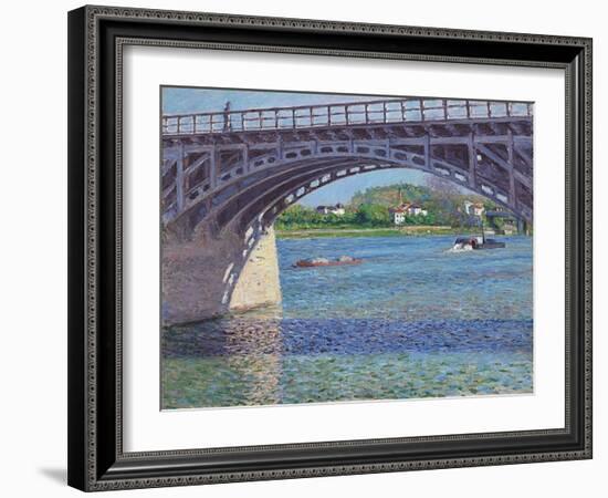 The Argenteuil Bridge and the Seine; Le Pont D'argenteuil Et La Seine, C.1883 (Oil on Canvas)-Gustave Caillebotte-Framed Giclee Print