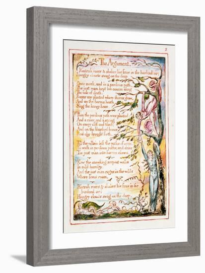 The Argument, Illustration and Text from 'The Marriage of Heaven and Hell', C.1790-3-William Blake-Framed Giclee Print