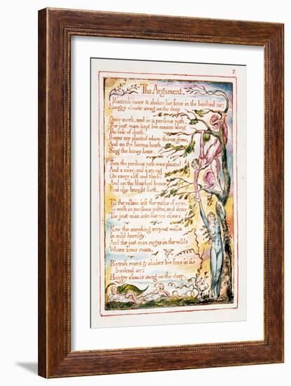 The Argument, Illustration and Text from 'The Marriage of Heaven and Hell', C.1790-3-William Blake-Framed Giclee Print