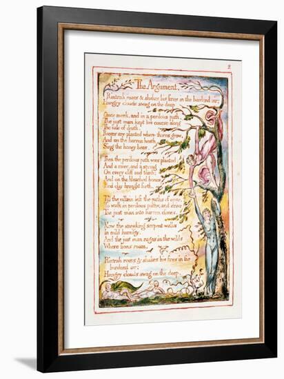 The Argument, Illustration and Text from 'The Marriage of Heaven and Hell', C.1790-3-William Blake-Framed Giclee Print