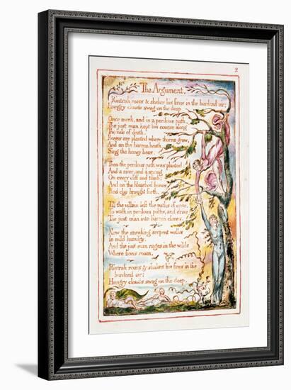 The Argument, Illustration and Text from 'The Marriage of Heaven and Hell', C.1790-3-William Blake-Framed Giclee Print