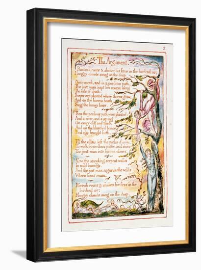 The Argument, Illustration and Text from 'The Marriage of Heaven and Hell', C.1790-3-William Blake-Framed Giclee Print