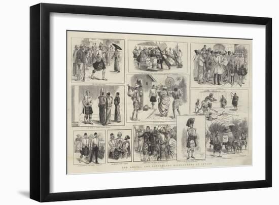 The Argyll and Sutherland Highlanders at Ceylon-William Ralston-Framed Giclee Print