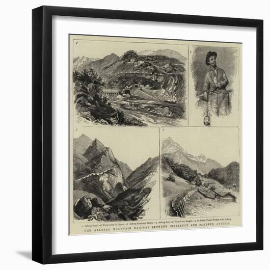 The Arlberg Mountain Railway Between Innsbruck and Bludenz, Austria-null-Framed Giclee Print