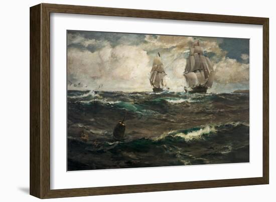 The Armed Merchant Man, 1912-Charles Napier Hemy-Framed Giclee Print