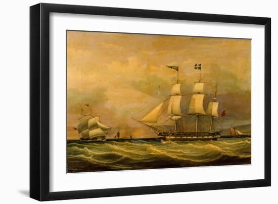 The Armed Merchantman, Helen, 1832 (Oil on Canvas)-William Clark-Framed Giclee Print