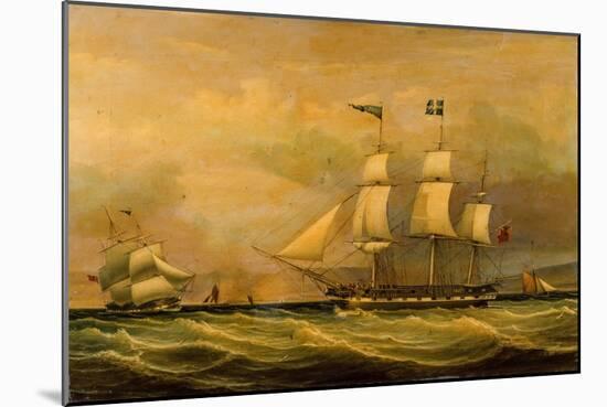 The Armed Merchantman, Helen, 1832 (Oil on Canvas)-William Clark-Mounted Giclee Print