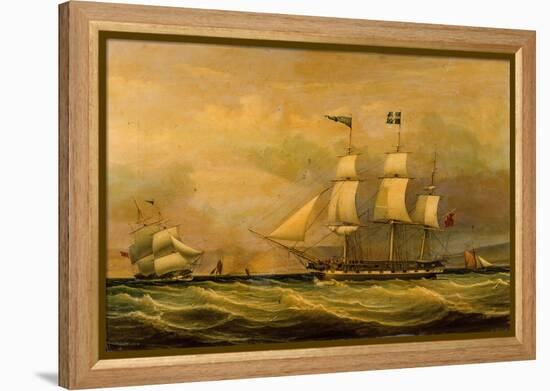 The Armed Merchantman, Helen, 1832 (Oil on Canvas)-William Clark-Framed Premier Image Canvas