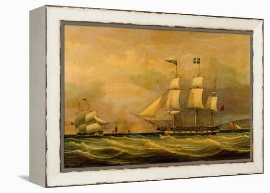 The Armed Merchantman, Helen, 1832 (Oil on Canvas)-William Clark-Framed Premier Image Canvas